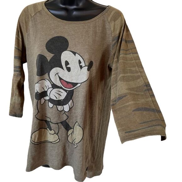 Disney Mickey Mouse Camo Raglan Tee - Picture 2 of 9
